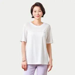 [마담엘레강스] 럭키 썸머 로고 반팔 티블라우스 K252BL01
