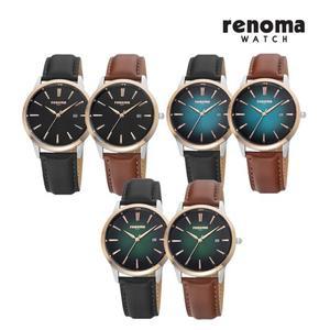 [RENOMA] 레노마 메버릭 남성용 가죽시계 RE600 6종중 택1