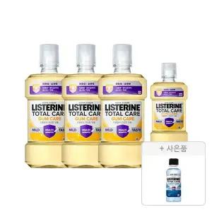 리스테린 검케어 마일드 750ml, 3개 + 250ml, 1개 + 증정(그린티 마일드 100ml, 1개)