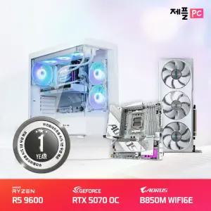 AMD 라이젠5-6세대 9600 B850M AORUS ELITE WIFI6E ICE RTX 5070 EAGLE OC ICE SFF D7 12GB Blanc