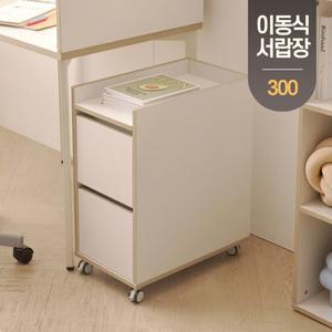 이동식 USB 학생 공부 독서실 선반 2단 수납 서랍장 300