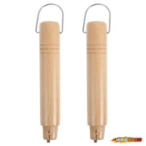 호환 2Pcs 냄비 나무 손잡이 교체 설치 Anti Scald 단열 팬 핸들 주방 용품