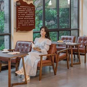 카페 소파 인조가죽 싱글소파 라운지소파 싱글체어 3인용 라운지