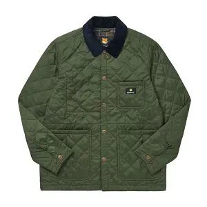 BARBOUR MQU1735 MQU GN73 x메종키츠네 폭스 헤드 다이아몬드 퀄팅 남성 자켓