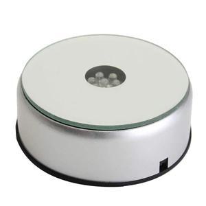 7LED 조명  발광 베이스, 전기 회전 디스플레이 스탠드, 크리스탈 라이트 장식, 어댑터 포함