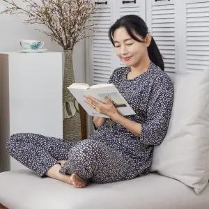 모티브 홈웨어 SET / 24SS10-2-2 / 4060 마담의류 / 엄마옷 / 할머니옷 / 빅사이즈 / 실버다이아몬드 /