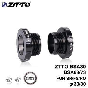 ZTTO Bicyle BSA30 세라믹 하단 브래킷 BSA68 68mm 73 MTB 도로 자전거 외장 베어링 BB BB386 30mm 크랭크