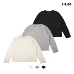 [HUM][본사][HUM]남)와플 기모 기본 라운드 티셔츠(FHOWCTR102P)