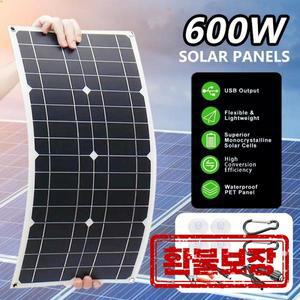 600W Solor 패널 유연한 전원 은행 태양 키트 12V18V 컨트롤러 광 캠핑 RV 자동차 빠른 배터리 충전기에 대