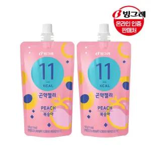 빙그레 11kcal 곤약젤리 복숭아 130gx15개