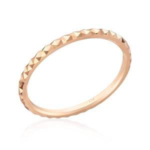 [비앤비골드] 14K/18K 1.4mm 삼각 컷팅 할로우링 반지 NPR24436