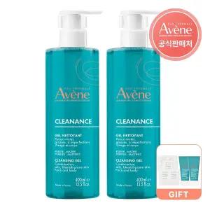 [아벤느]클리낭스 클렌징 젤 400ml 2개+15ml 2개+크림 2ml 5개 증정