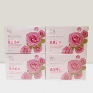 장미향 세면비누 퍼퓸 모공 클렌징비누 4개입