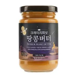 크레이지피넛 무설탕 크런치 땅콩버터 500g