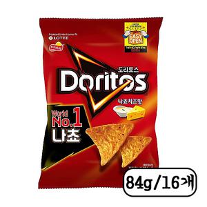 롯데제과 도리토스 나쵸치즈맛 소 84g 16개 무료배송