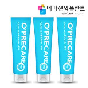 3SET 메가젠 오프리케어 불소치약 고불소치약 1450 함유 교정 임플란트