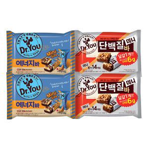 오리온 닥터유 에너지바 미니 200g+단백질바 미니 202.5gx각2개(총4개)