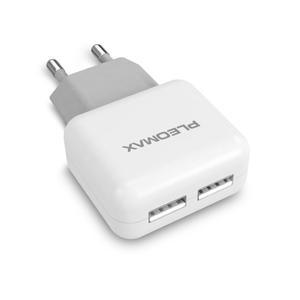 플레오맥스 PMC-E200 CT USB 2포트 고속충전기 C타입 케이블포함 (밀알)