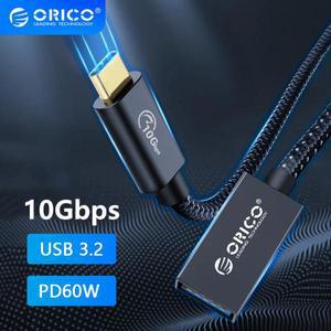ORICO-USB A Female to USB 타입 C 수 어댑터 케이블 스위치 와이어 1M 브레이드 USB 3.2 Gen2 10Gbps 60W