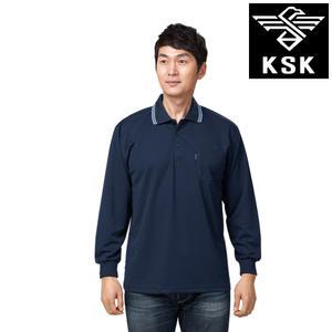 M- K-583 흡한 속건 쿨론 긴팔티 곤색 M~4XL 일상 레저 회사 유니폼 단체복 근무복 빅사이즈 남자 여자 일
