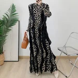 플라라 플리츠레오파드러플라인원피스
