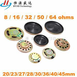 2pcs 초박형 미니 혼 스피커 8Ω 16Ω 32Ω 50Ω 816325064 ohms 0.5W 확성기 직경 20mm 23mm 28mm 30mm 36