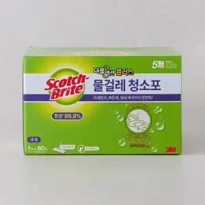 [대용량] 3M 더블액션 플러스 물걸레 청소포 대형 60매