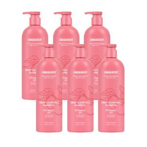 엘라스틴 오가니스트 애플사이다 비니거 딥클렌징 샴푸 450ml x 6개