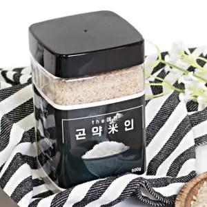 곤약쌀 500g 사각용기 곤약미 100% 국내산 보리 곤약밥