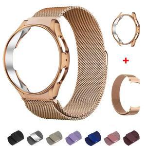 케이스 스트랩 갤럭시 시계 5/4/4 클래식 44mm 40mm 46 42mm 간격 없음 금속 팔찌 밀라노 루프 갤럭시 시계 5 프로 밴드
