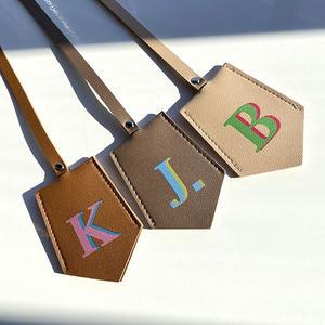 이니셜 3color 가방장식 키링 네임택 주문제작 열쇠고리 골프백 여행 캐리어 네임택 이름표 레더