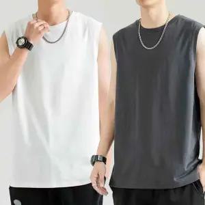 여름 오버핏 나시티 20수 남자 면티 민소매 무지