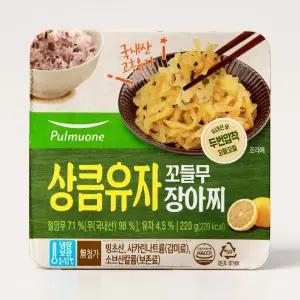 풀무원 상큼유자 꼬들무장아찌 밥반찬 밑반찬 220g