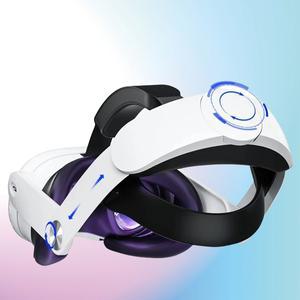 조정 가능 헤드밴드와 휴대용 보조베터리 10000mAh가 포함된 Oculus 호환 Quest 3 헤드셋용 Meta Quest 3s