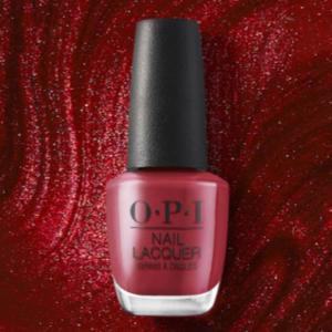 OPI 펄 매니큐어 네일 락커 아트 레드 메탈릭 F015
