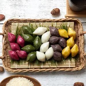 우리쌀로 만든 오색송편 깨송편 1kg 2kg