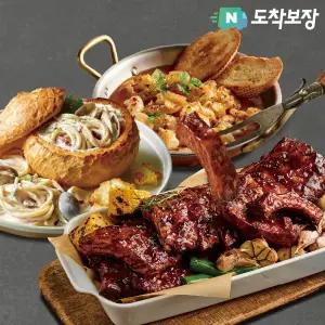 새벽배송 애슐리 시그니처 바비큐 폭립800g 빠네 파스타 원팩 갈릭 감바스 748531