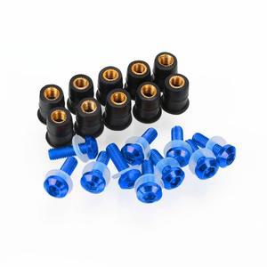 스즈키 GSXR 600 750 1000 250R SV650A 페어링 윈드 스크린 볼트 키트 마운팅 너트 10개