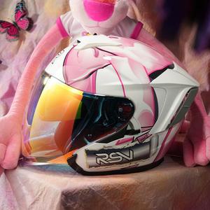 블루투스 헬멧 일체형 RSV 오토바이 바이크 레이싱 테일 여름 자외선 차단 3/4 하프 Cascos Moto 액세서리
