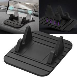 차량용 대시 보드 미끄럼방지 매트 고무 거치대 홀더 패드 스탠드 핸드폰 GPS 블랙 실리콘 브라켓 1개