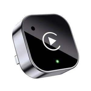 2025 업그레이드된 무선 카플레이 어댑터 및 안드로이드 오토 어댑터, iOS 10 11 이상용 미니 안정적인 동글(블랙)