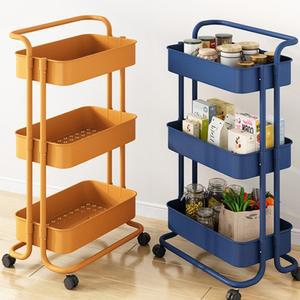 다기능 카트 선반 스토리지 트롤리 이동식 스토리지 트롤리 운송 카트 Organizadores Para Cocina Furniture Home