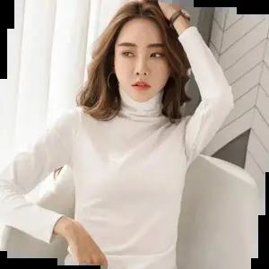 목티 겨울 기모 폴라 터틀넥 베이직 기모폴라티 여성