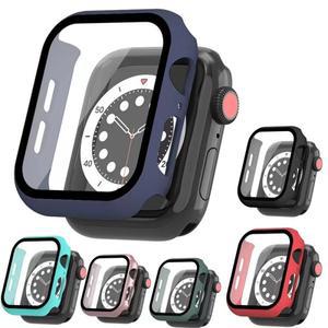 Apple Watch 용 방수 케이스 9 8 7 45mm 41mm 6 5 3 SE 44mm 42mm 40mm 38mm 안티 드롭 강화 필름 유리