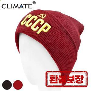 CLIMATE CCCP 남녀공용 따뜻한 비니 모자 겨울 소련 공산 파티 블랙