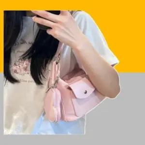 루미나 심플하고 세련된 여성숄더백 하트파우치 포켓 패션백