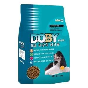 고품질 도비 시니어 관절 피부 애견사료 5kg x 2 개껌 애견간식 (WB1A70D)