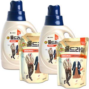 울드라이1.3Lx 4개 용기2개+리필2개/울세제 중성세제 울터치
