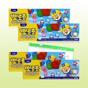 크린랩 뽀로로 슬라이딩 지퍼백 (소)2+(대)2 /스탠딩