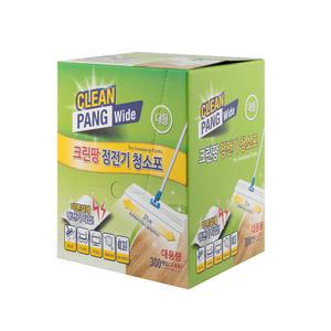 국산 정전기 청소포 대형 37cmx20cm 300매 건티슈 마른행주 일회용 걸레 크린팡